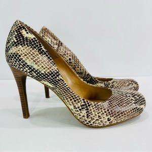 JESSICA SIMPSON 4” SNAKESKIN EMBOSSED PRINT HIGH HEEL SHOE SIZE 11B EXCELLENT